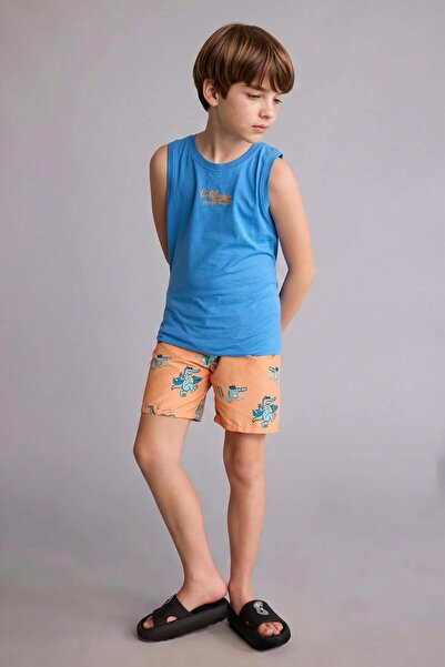 DeFacto شورت سباحة منقوش للأولاد H1802A826HS