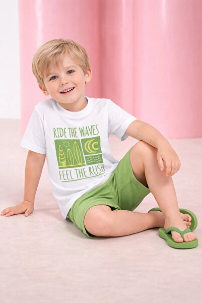 luay Boys 100% Cotton Set of 2 | Summer Casual Outfit for Kids | Graphic Prin...