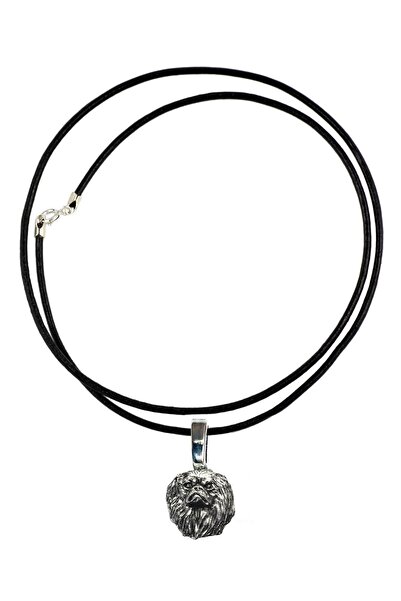 Art - Dog Pekingese, Pekinese, Peke - Dog necklace, silver-plated pendant for...