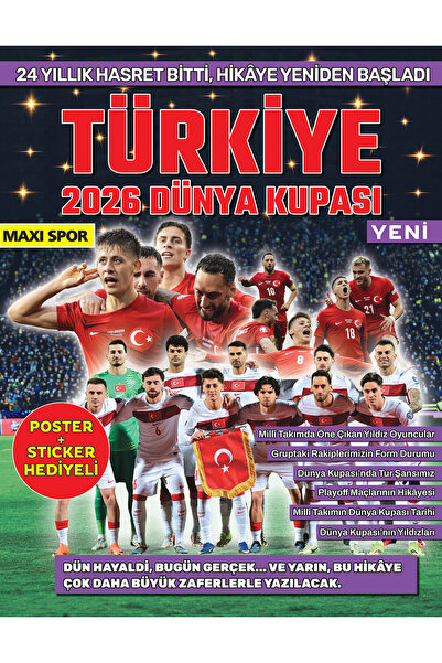 MAXİ Türkiye 2026 Dünya Kupası Özel Albüm Poster Sticker 009