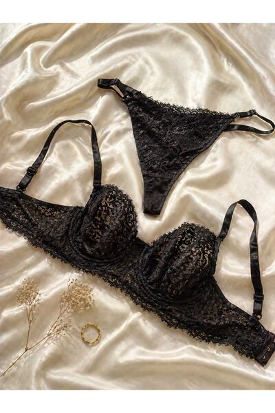CASULA İpli Bralet Takım Siyah