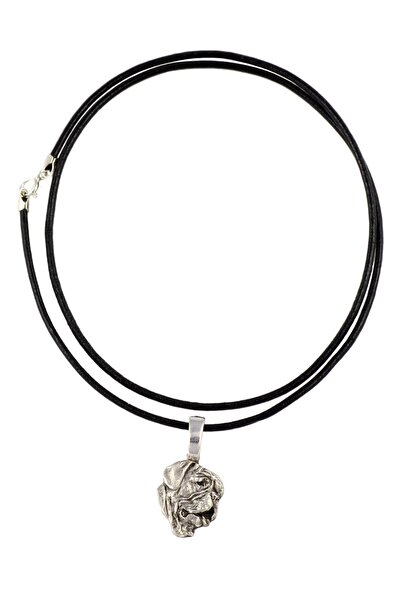 Art - Dog Dogue de Bordeaux - Dog necklace, silver-plated pendant for the dog...