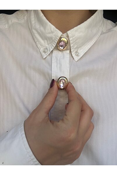 RENDA ACCESSORY Pembe Taş Düğme Kapağı 1 Adet