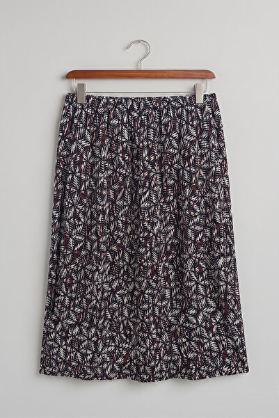 nacar çarşı Women's Mother's Day Elastic Waist Mixed Patterned Push-Up Skirt