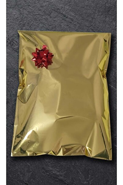aybaş kağıtçılık Parlak Gold Lüks Metalik Hediye Poşeti 25x35 cm (30 Adet)