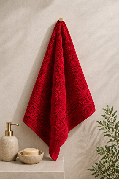 ET Collection Prosop baie CAIAN Greek, bumbac, alb, 70 x 130 cm, 500 g/mp
