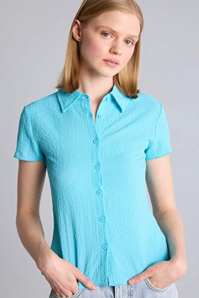 DeFacto Πουκάμισο με γιακά και κοντό μανίκι D4520AX26SM