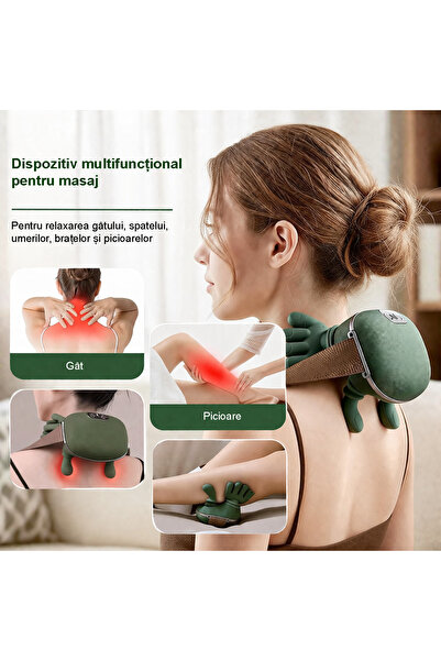 hopinoo Dispozitiv de masaj cervical multifuncțional Hopinoo ™ Shiatsu 4D pentru gât, umeri, spate, brațe și picioare