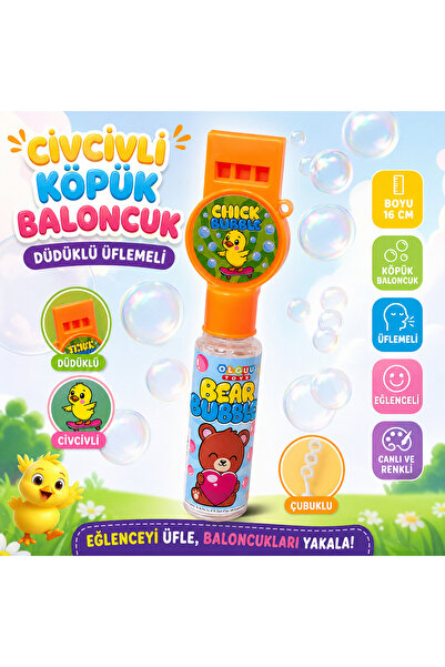 Shoplandu Düdüklü Köpük Baloncuk Üfleme 1 Adet Köpük Yapma Oyuncağı Baloncuk ...