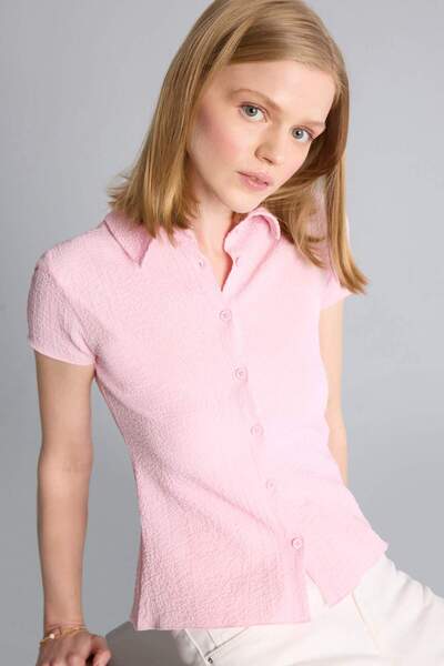 DeFacto Πουκάμισο με γιακά και κοντό μανίκι D4520AX26SM