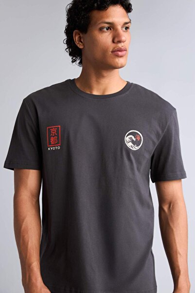 DeFacto Regular Fit Printed Short Sleeve T-Shirt G5587Ax26Sm