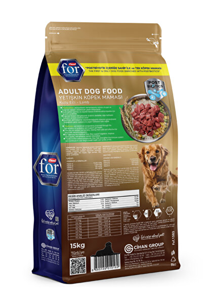 FlexiFor Kuzu Etli Yetişkin Köpek Maması - Postbiyotik İçerikli Sindirim Destekleyici - 15 Kg