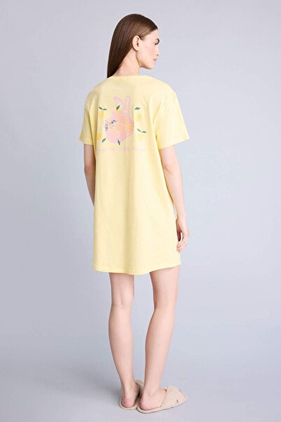 DeFacto Κανονικό εφαρμοστό φόρεμα με κοντό μανίκι και λαιμόκοψη ποδηλάτου G82...