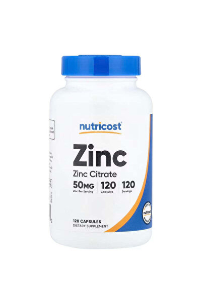 Nutricost سيترات الزنك 50 ملغ 120 كبسولة