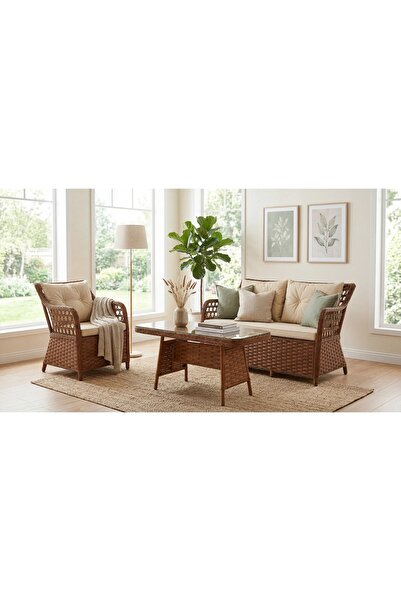 Floray - Rattan Bahçe Balkon Çay Takımı