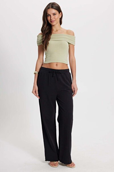 Tudors Γυναικείο παντελόνι Relax Fit Άνετη εφαρμογή 100% βαμβακερό με κορδόνι...