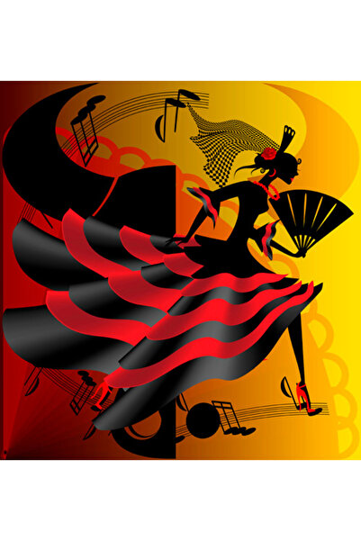 media Πίνακας σε καμβά χορός 5, 50 x 50 εκ.