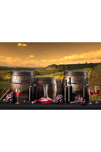 media Tablou canvas Butoaie cu vin, 45 x 30 cm