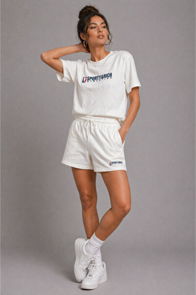 Rich Γυναικείο βαμβακερό αθλητικό & πολυτελές κοντομάνικο μπλουζάκι oversize ...