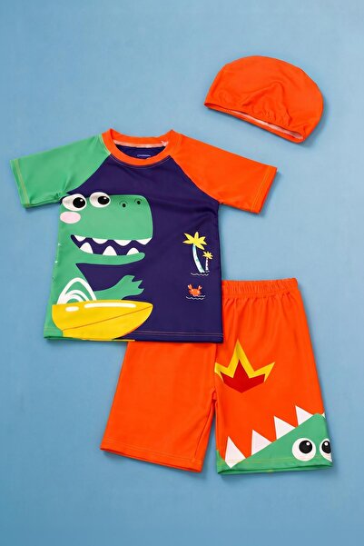 Perendi Αντηλιακό σετ μαγιό για αγόρια με σχέδιο δεινόσαυρου