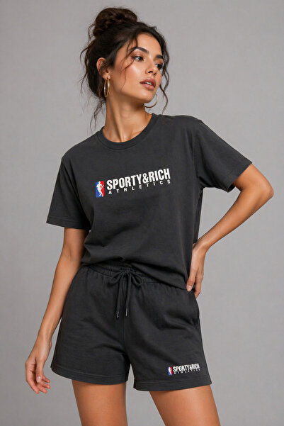 Rich Γυναικείο βαμβακερό αθλητικό & πολυτελές κοντομάνικο μπλουζάκι oversize ...