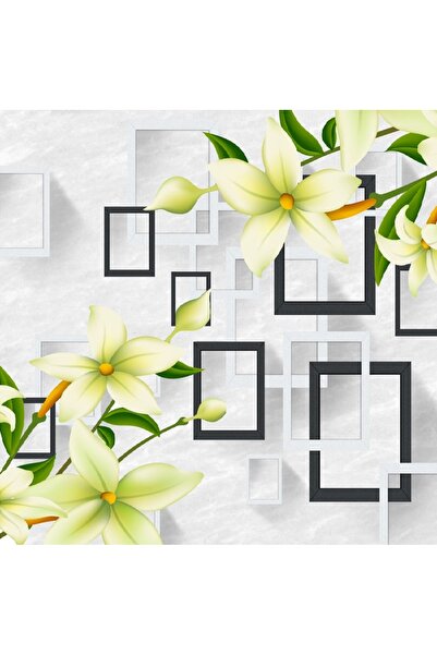 media Πίνακας σε καμβά με λουλούδια 20, 50 x 50 εκ.