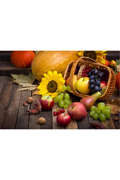 media Πίνακας σε καμβά Λαχανικά και φρούτα 2, 90 x 60 εκ.