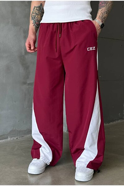 cezstudio Cez Embroidery Detailed Extra Baggy Stopper Parachute Sweatpants