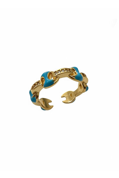 Bo Takı ve Aksesuar Colorful Enamel Adjustable Ring