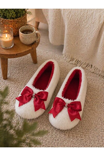 ModaMert Bow-Tie Home Slippers, Daily Gift, Non-Slip Comfortable Booties, Sli...