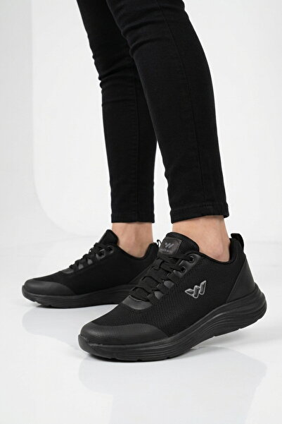 WALKWAY Black Mesh Lightweight Flexible Breathable Unisex Sports Shoes Pete g