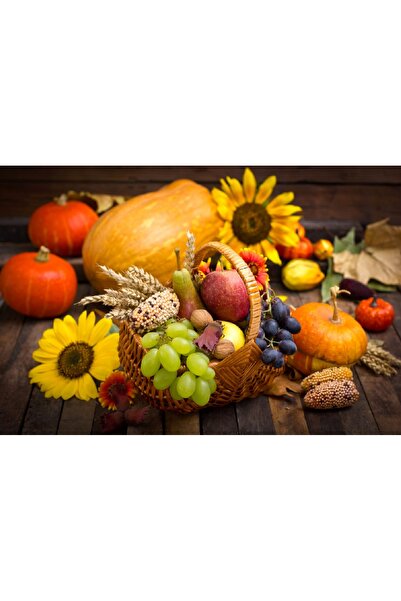 media Πίνακας σε καμβά Λαχανικά και φρούτα 3, 90 x 60 εκ.