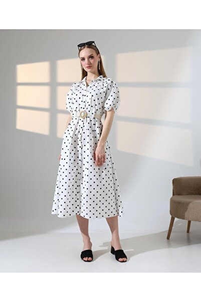 Get Crazy Πουά πουκάμισο με γιακά και κοντό μανίκι μπαλόνι