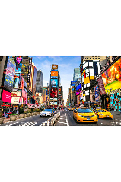 media Πίνακας σε καμβά: Times Square μέρα, 45 x 30 εκ.