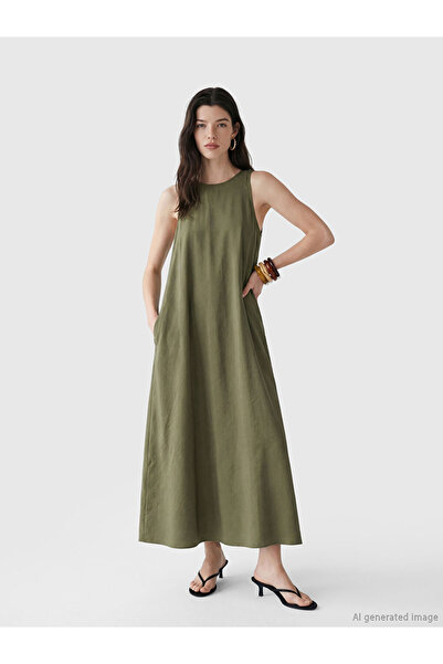 LC Waikiki Esvab • Modern & Distinctive Zero Roba Collar Modal Blended Dress