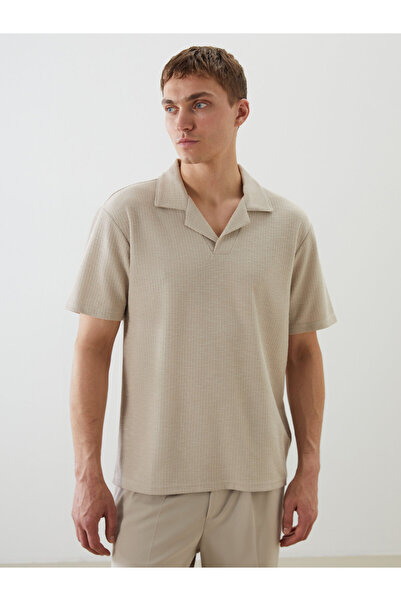LC Waikiki Ανδρικό T-shirt με V-λαιμόκοψη από ανάγλυφο ύφασμα