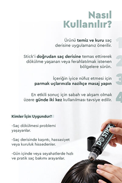 Do Hair Do Stick Boost Grow On Hair Revial Serum 10ml - Saç Çıkarıcı Roll Up Serum 2'li (1 Aylık)