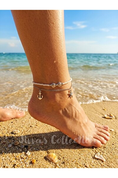 Jivva's Collection Sea Themed Multiple Anklet. Special Design Anklet with Anc...