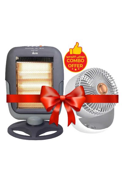 Ikon 1200W Halogen Heater + Mini Fan