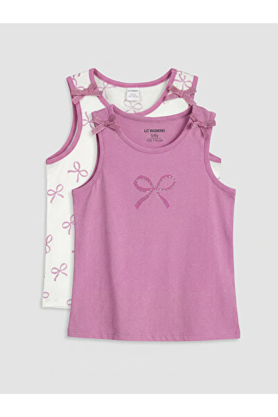 LC Waikiki Bow Printed Girls' Tank Top 2 Pack