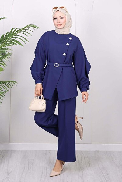 Missvalle Σετ δύο τεμαχίων με σταυρωτά κουμπιά Indigo 19288