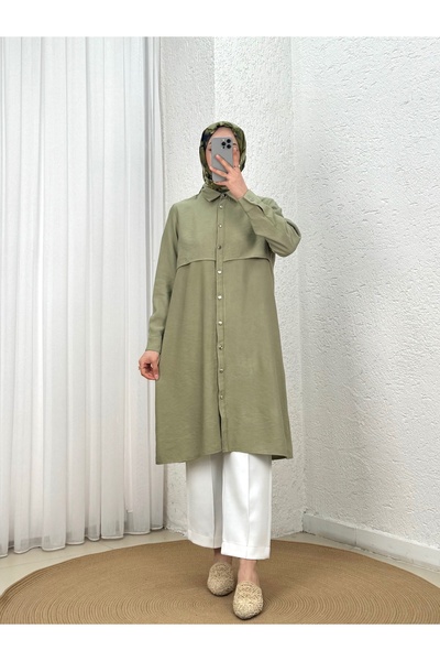 MİHRA STORE Μεταλλικό Μπολερό με Κουμπιά και Μακρύ Τουνίκ από Μέταλ-Σιδήρον-G...