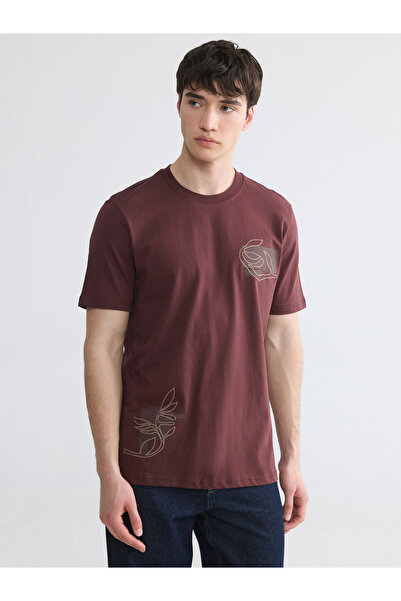 LC Waikiki Ανδρικό T-shirt με στρογγυλή λαιμόκοψη και στάμπα