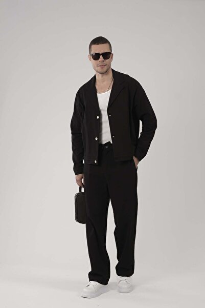king brich Set oversize cu blazer și pantaloni din in