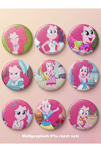 mellysaplush Pinkie Pie My Little Pony Equestria Girls rozet 9 Adet 44mm