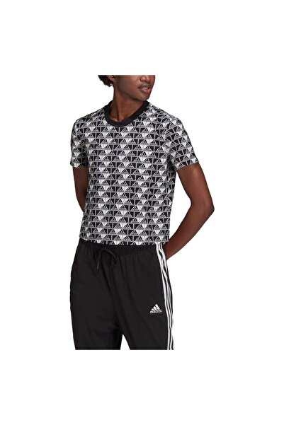 adidas Crop top cu mânecă scurtă pentru femei " Brand Love&quot XS