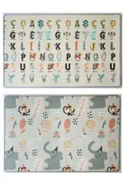 Coolmats Türkçe Alfabe & Orman Şenliği Çift Taraflı Oyun Matı 200 x 140 x 1.5 cm