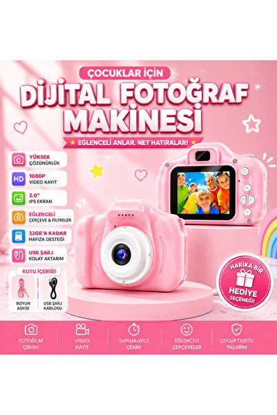 electroawm Çocuklar İçin Dijital Fotoğraf Makinesi – 1080P HD Video, 2.0” Ekr...