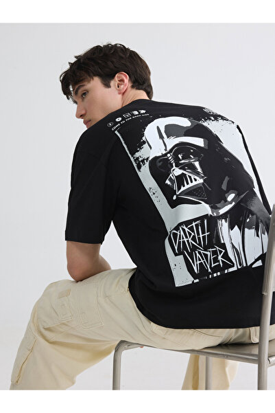 LC Waikiki Tricou bărbătesc cu guler rotund și imprimeu Star Wars
