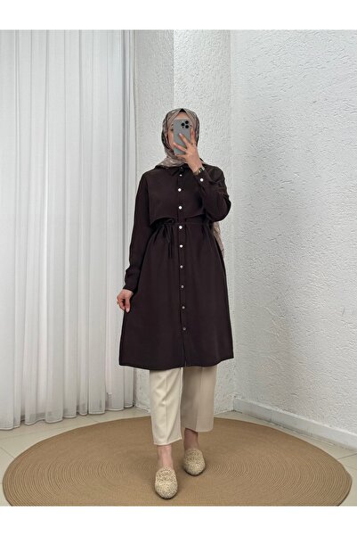 MİHRA STORE Μακρύ τουνίκ με μεταλλικά κουμπιά και μπολερό από μέταλλο - GS628...